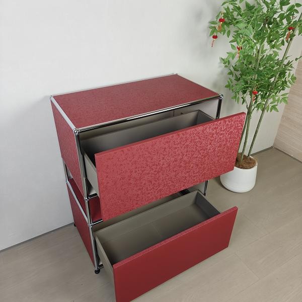 Red Two-tier Storage Cabinet high quality